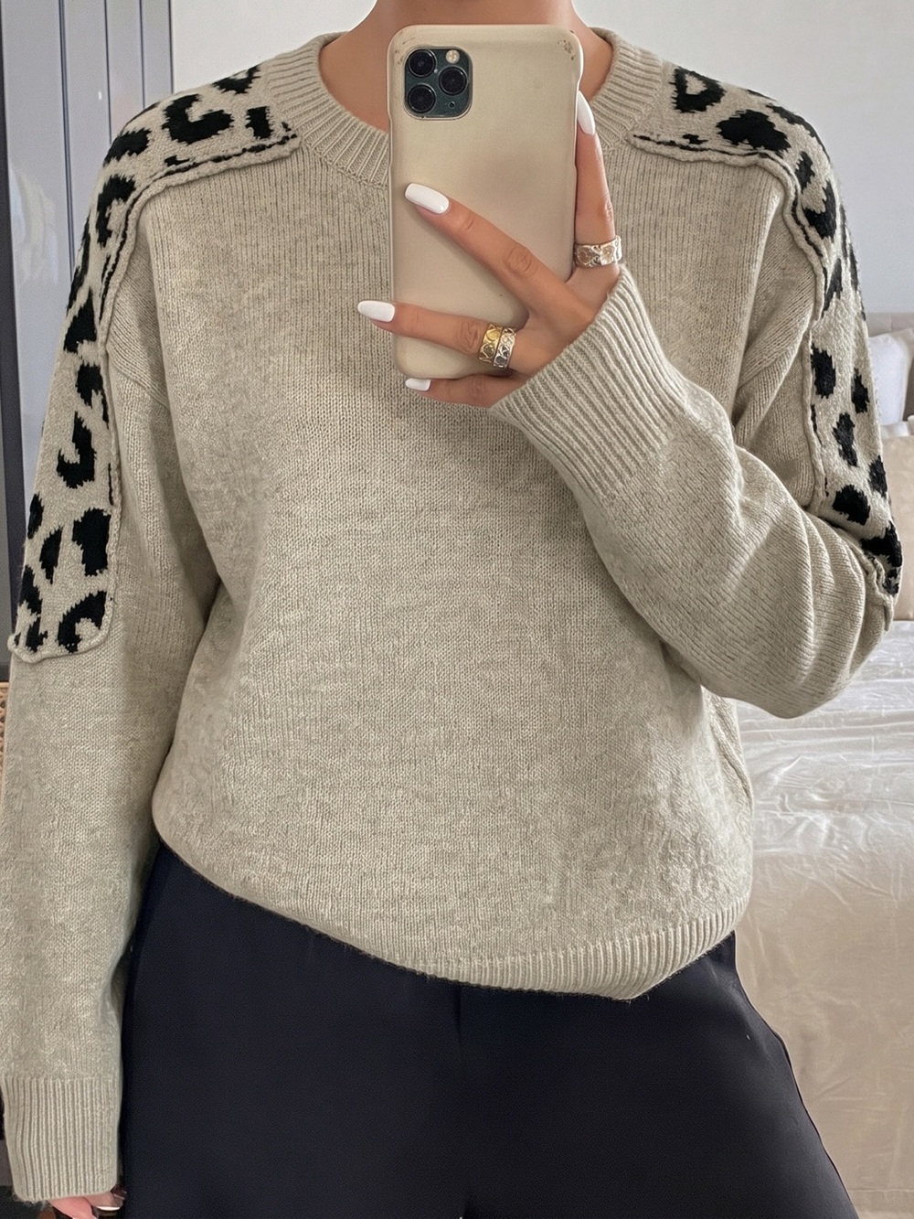 Leopard Round Neck Sweater